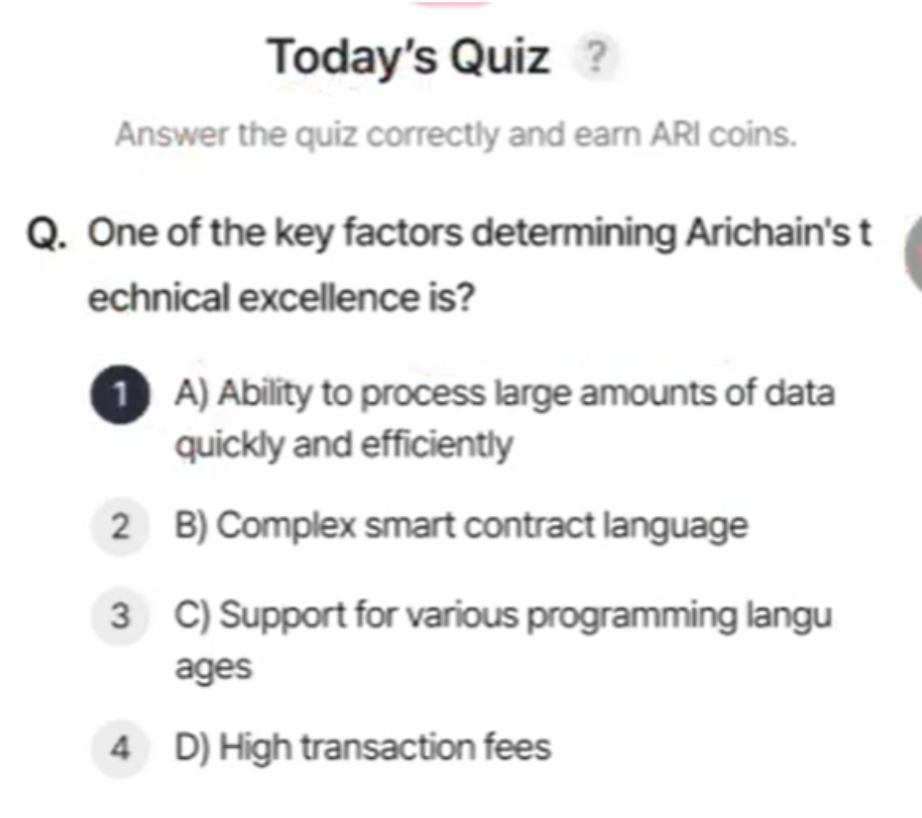 ARI Wallet Daily Quiz Answer 7 May 2025 (AriChain)